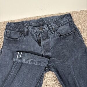 Slim Straight Men's Jeans in Washed Dark Blue